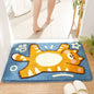 Decobites Cartoon Animal Bathroom Carpet - Non-slip Absorbent Soft Bath Rug