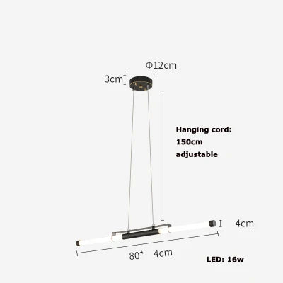 DecorBites™ LED Black Gold Designer Chandelier Lighting for Dinning Room