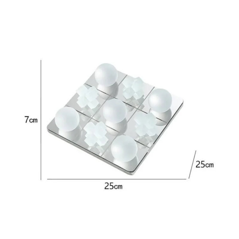 DecorBites™ Frosted Glass Geometric Chessboard - Home Decor Handicrafts & Accessories