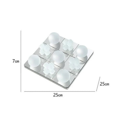 DecorBites™ Frosted Glass Geometric Chessboard - Home Decor Handicrafts & Accessories