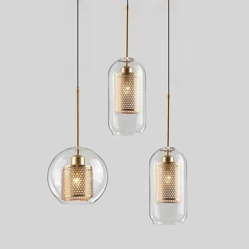 DecorBites™ Glass Pendant Lights: Nordic Style Dining Kitchen Bedroom Lighting Fixtures