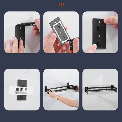 DecorBites™ Kitchen Wall Organizer Rack Utensil Drainer Storage Holder Shelves