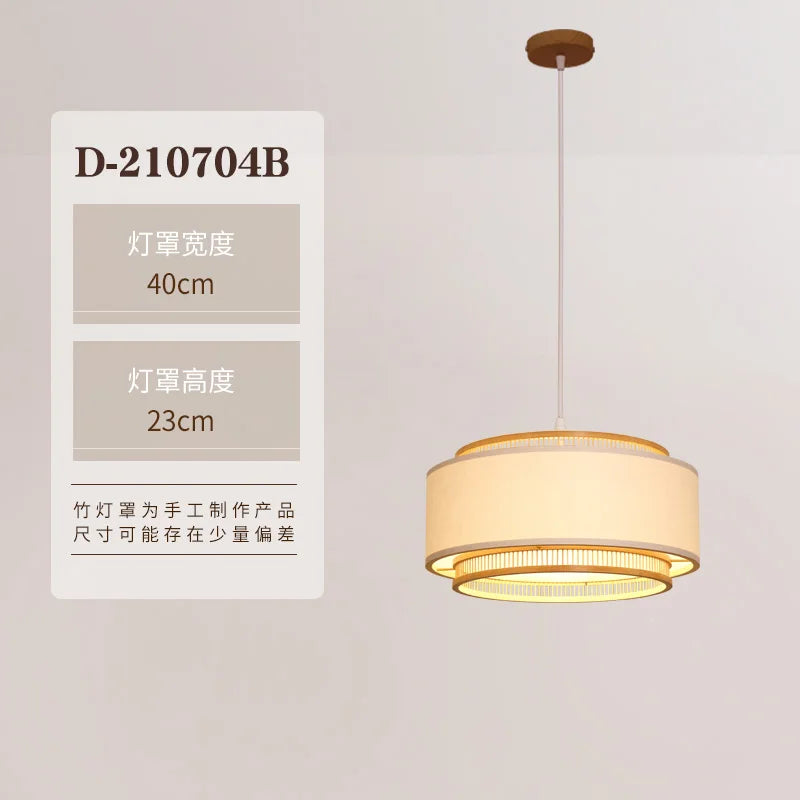 DecorBites™ Japanese Bamboo Chandelier Pendant Light for Living Dining Bedroom - Quiet Style Icon