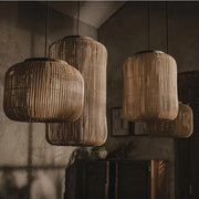Decorbites™ Japanische Rattan-Hängeleuchte: Vintage Wabi-sabi-Beleuchtung für Wohn- und Esszimmer