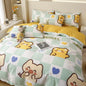 Decobites Cartoon Lattice Floral Geometric Pattern Bedding Set