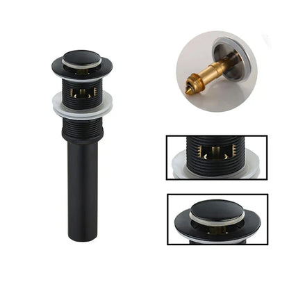 DecorBites™ Gold Large Round Bathroom Pop-up Drain for Copper Washbasin Sink