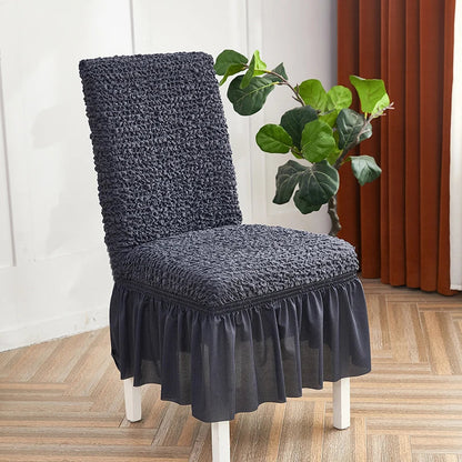 Decobites Stretch Solid Chair Cover Protector - Wrinkle-Resistant, Premium Quality