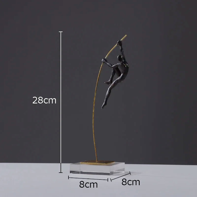DecorBites™ Gymnastic Acrobat Resin Sculpture Ornaments for Living Room Decor