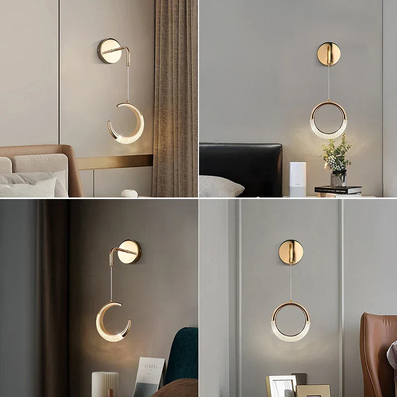 DecorBites™ LED Ring and Moon Lamps Set - Modern Acrylic+Alloy Lighting Collection