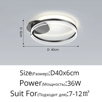 ثريا دائرية من الأكريليك من DecorBites™ - ديكور إضاءة داخلي عصري لغرفة المعيشة