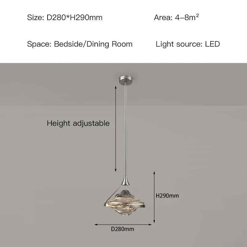 Lámpara colgante LED dorada DecorBites™: Estilo moderno y lujoso para dormitorio, sala de estar y comedor.