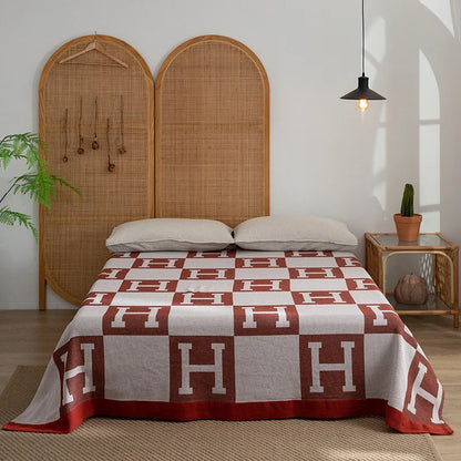 Manta de algodón de lujo DecorBites™ - Calidad superior, 200 x 230 cm / 150 x 200 cm, perfecta para el sofá o la cama