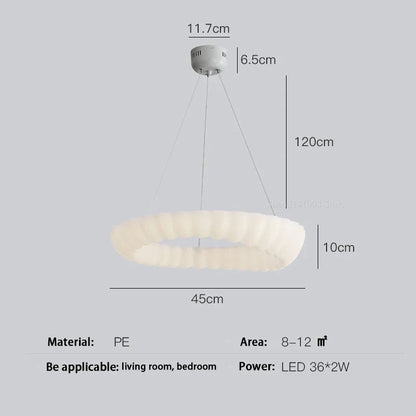 DecorBites™ Cloud LED Chandelier Modern Nordic Ceiling Lamp Ring Lighting