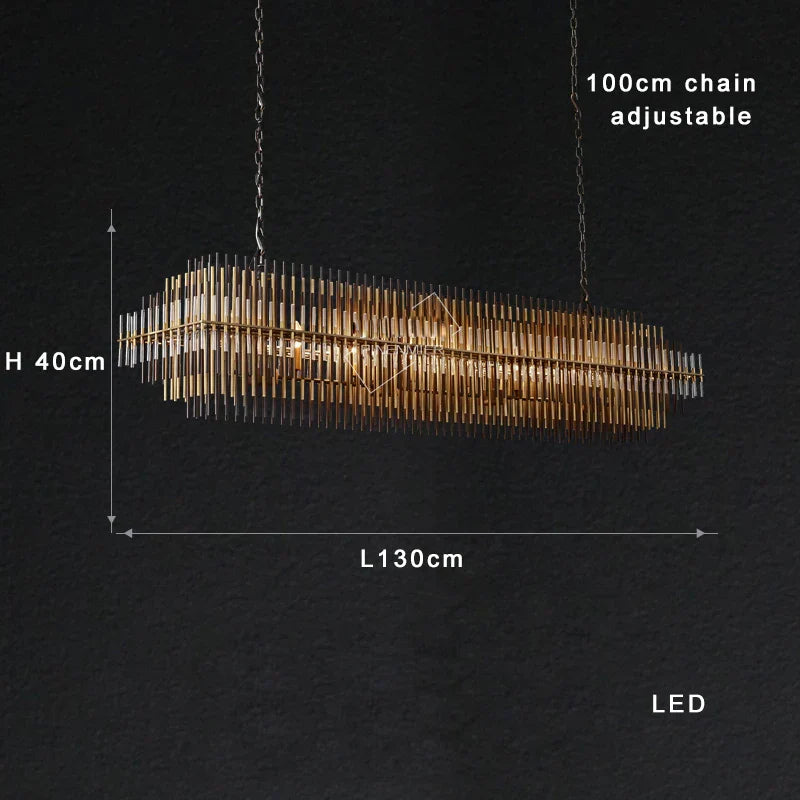 DecorBites™ Brass Pendant Light Fixture Italian Designer Hanglamp for Villa Decoration