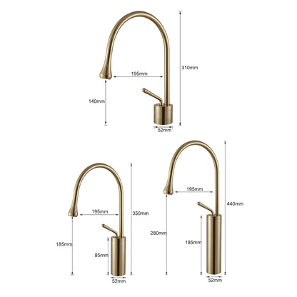 Brushed Gold Bathroom Basin Faucet