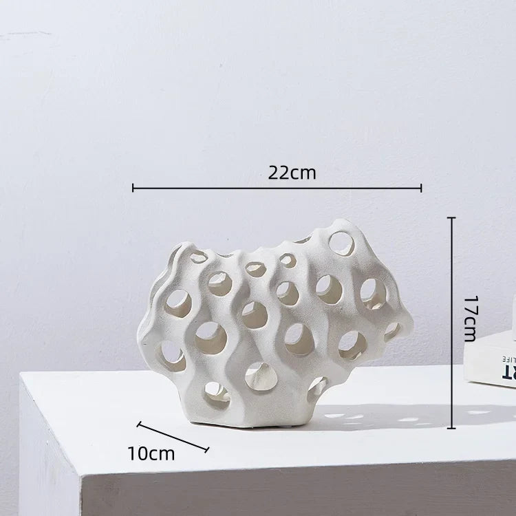 ديكوربايتس™ منحوتة هندسية من الراتينج المرجاني على شكل مخلوق بحري