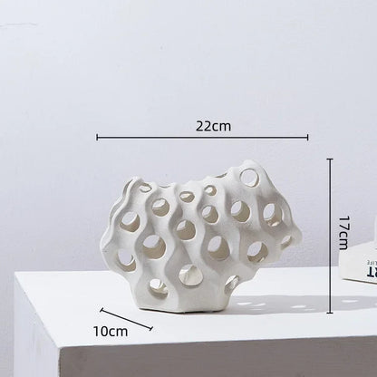 ديكوربايتس™ منحوتة هندسية من الراتينج المرجاني على شكل مخلوق بحري