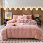 Decobites Plush Faux Rabbit Fur Velvet Bedding Set - Full Queen King Size