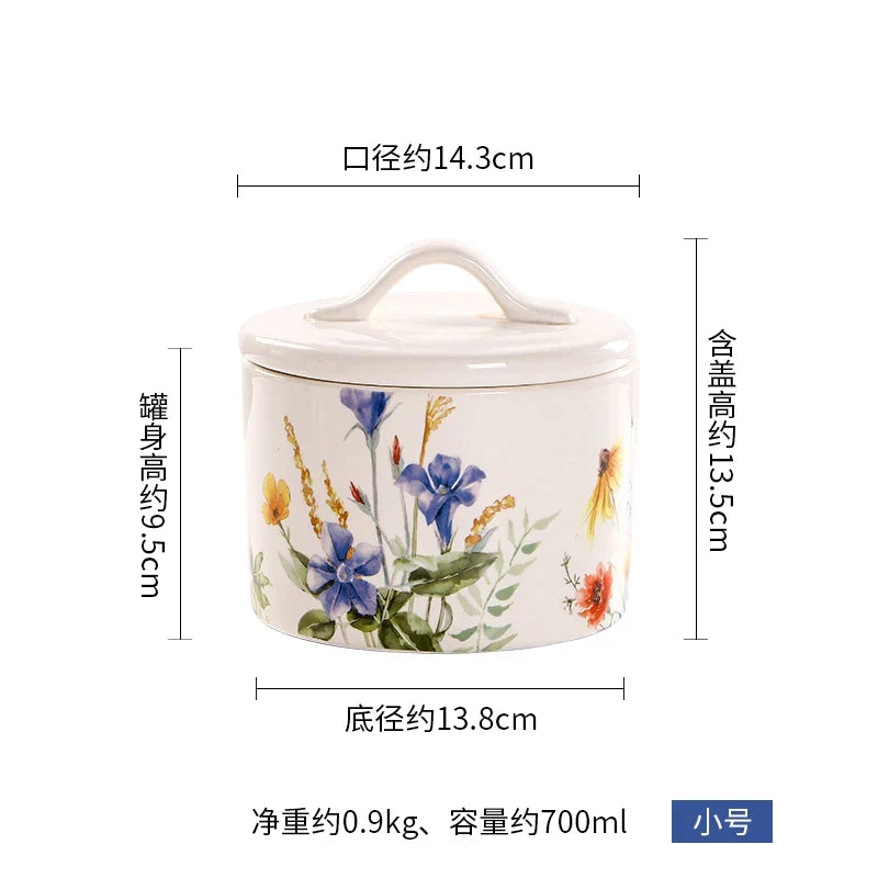 DecorBites™ Large Silicone Sealed Flower Storage Jar, Nut & Tea Caddy, Snack Can, Sugar & Spice Canister