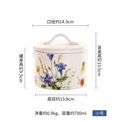 DecorBites™ Large Silicone Sealed Flower Storage Jar, Nut & Tea Caddy, Snack Can, Sugar & Spice Canister