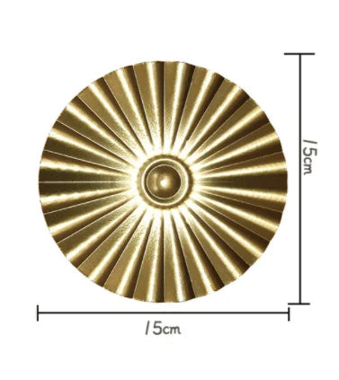 DecorBites™ Adornos redondos geométricos dorados para colgar en la pared - Accesorios de decoración para habitaciones