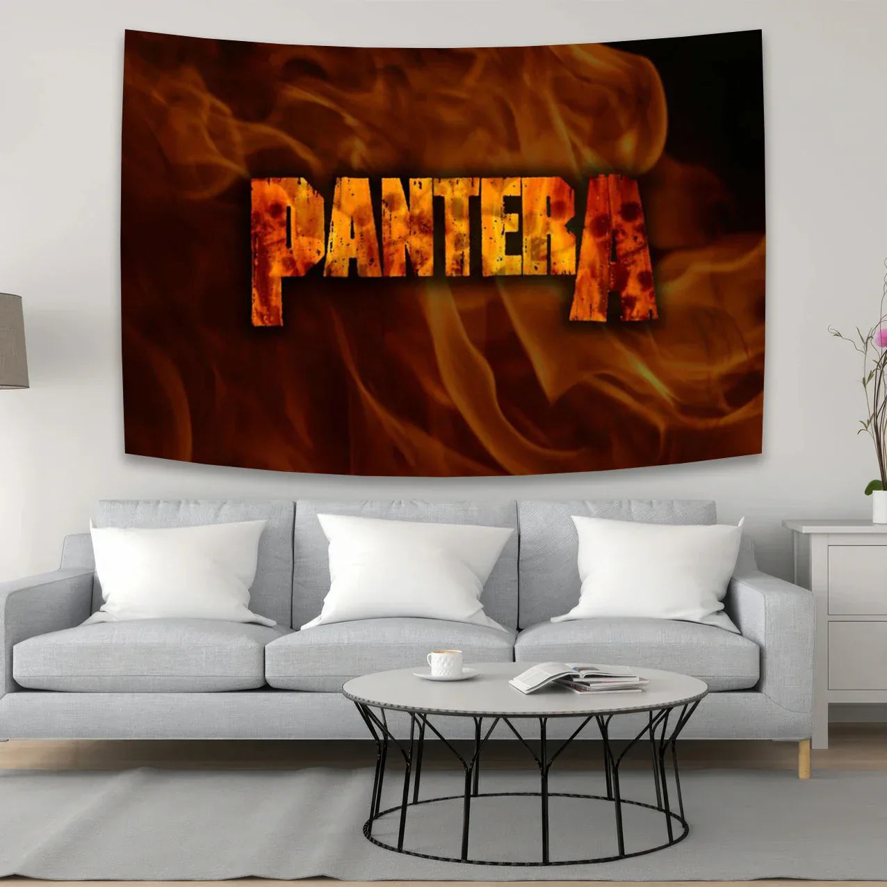 Decobites Panteras Band Fabric Tapestry Wall Decor Hippie Bohemian Dorm Banner