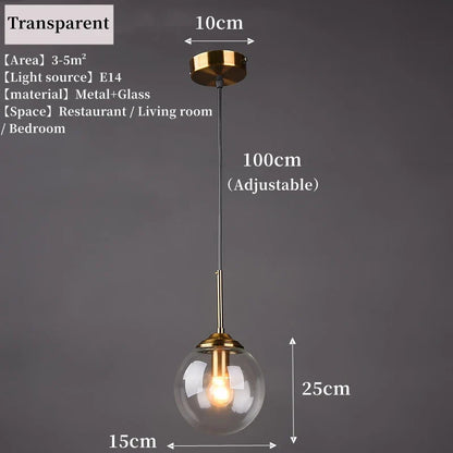 Nordic Glass Pendant Light With Polished Steel Finish