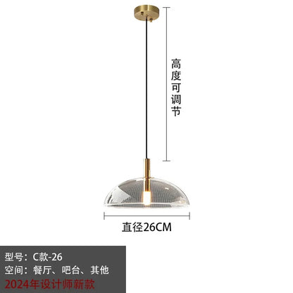 DecorBites™ Glass Pendant Light: Stylish Ceiling Lamp for Home Kitchen Dining Room Entryway