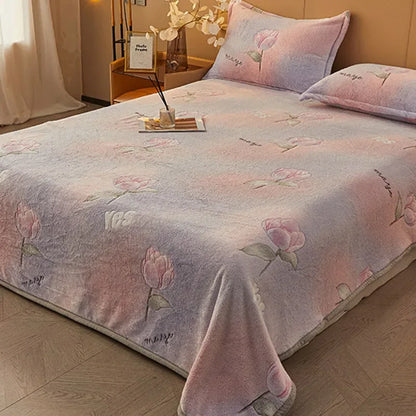 DecorBites™ Cartoon Flannel Blanket: Cozy All-Season Sofa Cover & Bed Sheet
