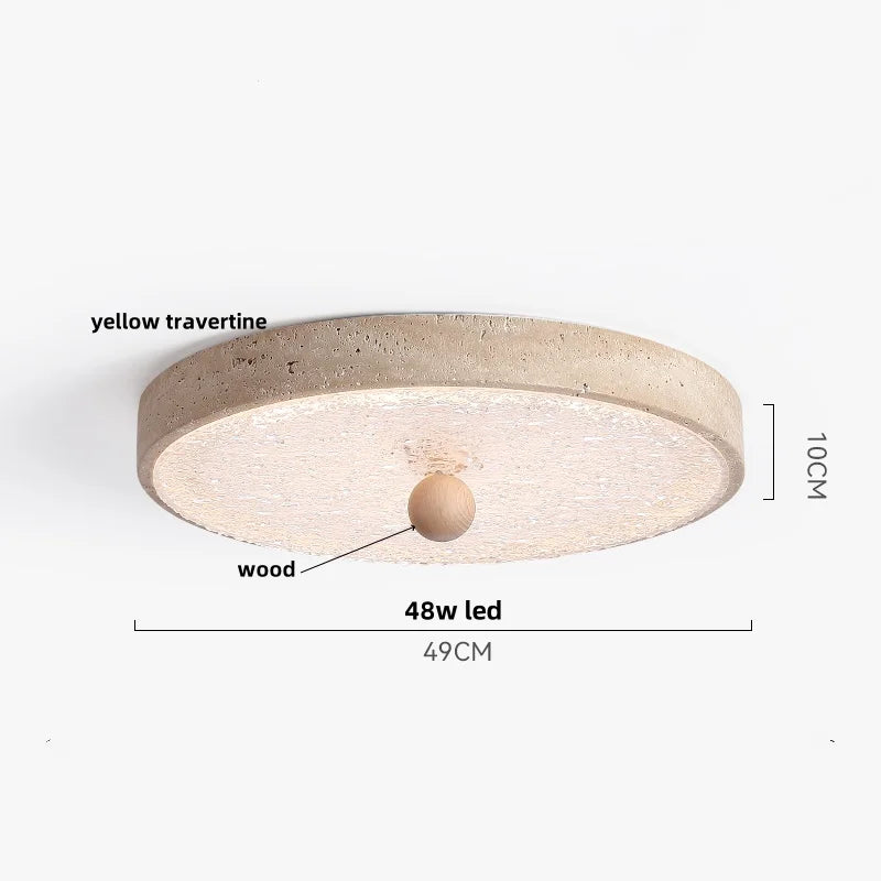 DecorBites™ LED Ceiling Light Fixture Yellow Stone White PE Shade Plafond Lamp