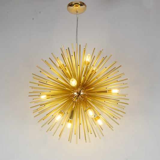 DecorBites™ Dandelion Ball Chandelier: Nordic Modern Golden Bedroom & Restaurant Lamp