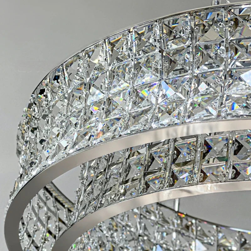 DecorBites™ K9 Crystal Luxury Chandelier for Restaurant Bar Hotel LED Lamps