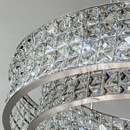 DecorBites™ K9 Crystal Luxury Chandelier for Restaurant Bar Hotel LED Lamps