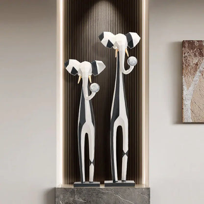 خزانة تلفزيون لغرفة المعيشة بتصميم فني تجريدي من DecorBites™، ديكور عصري فاخر، كبيرة ونحيفة