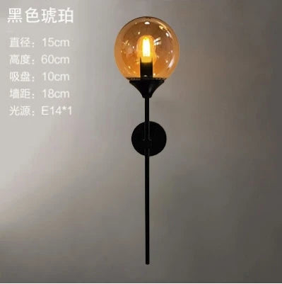 Lámpara de pared de vidrio dorado Decorbites™ LED para iluminación interior en cocina y baño