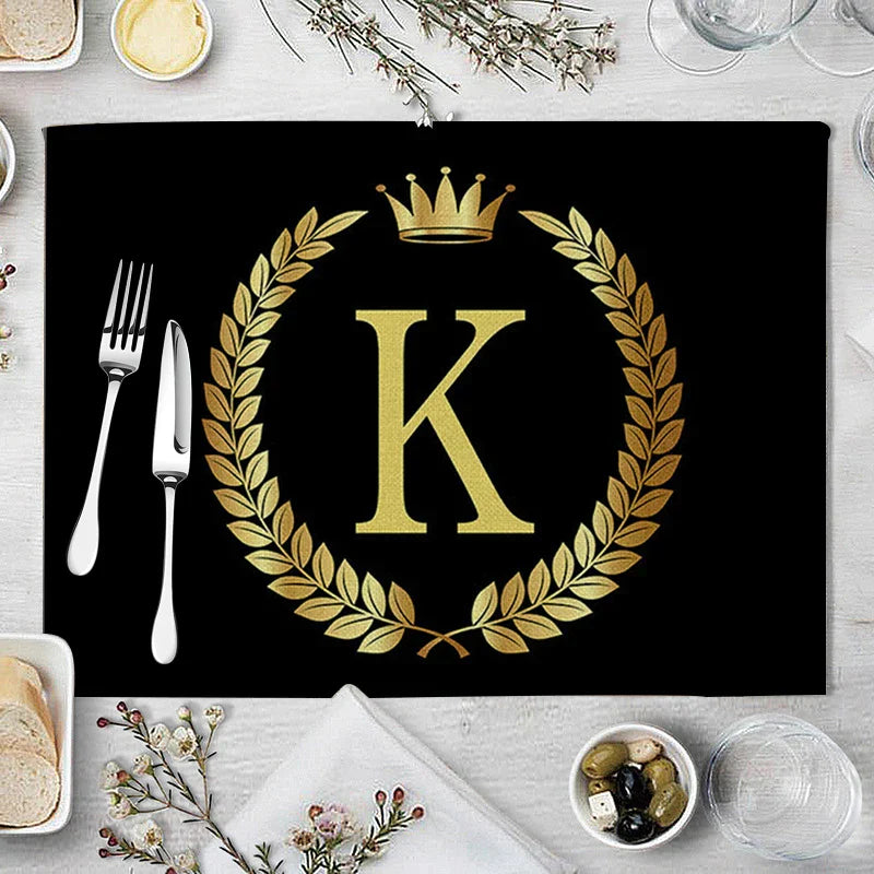 DecorBites™ Kitchen Table Mats Set of 4, 42*32cm, Cotton Linen Coasters for Dining Home Decor