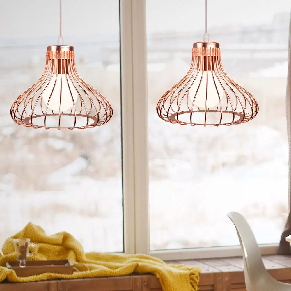 Decorbites™ Industrieller Käfig-LED-Hängeleuchte für moderne Vintage-Kronleuchter im Wohnzimmer