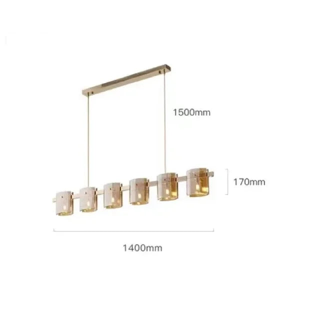 DecorBites™ Elegant Smoky Glass Chandelier Ceiling Lighting for Dining Living Bedroom