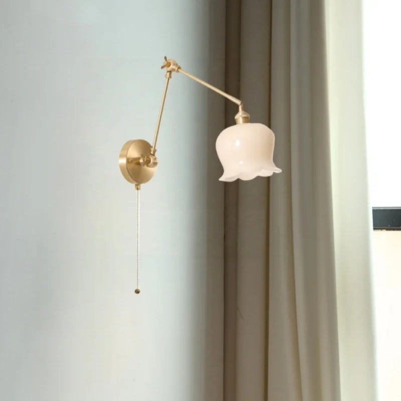 Decorbites™ Cremeharz LED Wandlampen mit Zugschalter Kupfer Französischer Vintage Wandlampen