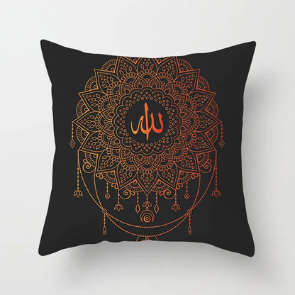 غطاء وسادة هندسي مربع من DecorBites™، غطاء وسادة أريكة بتصميم عرقي عتيق، مقاس 45×45 سم، ديكور منزلي