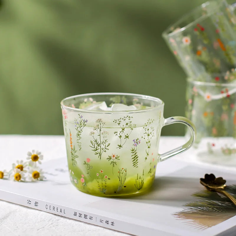 Vaso de cristal de gran capacidad Decorbites™ con escala, resistente al calor, diseño lindo - Regalo perfecto