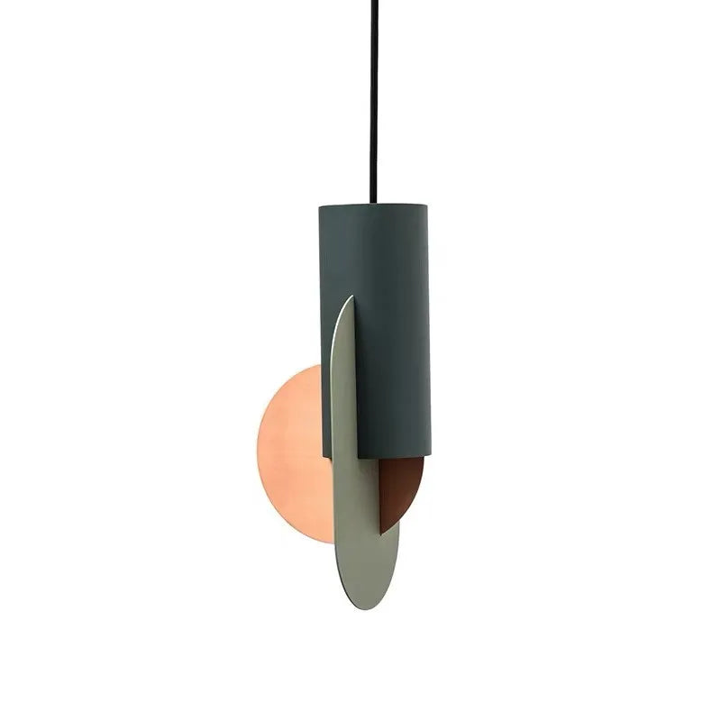 DecorBites™ Green Cylindrical LED Pendant Light - Nordic Modern Single Head Hanging Lamp