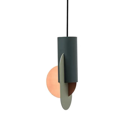 DecorBites™ Green Cylindrical LED Pendant Light - Nordic Modern Single Head Hanging Lamp