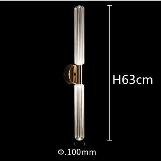 DecorBites™ Glass Tubes LED Chandelier: Modern Luxury for Living Room, Bedroom, Hotel & Aisle