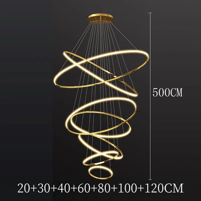Nordic Acrylic Iron LED Pendant Light Chandelier
