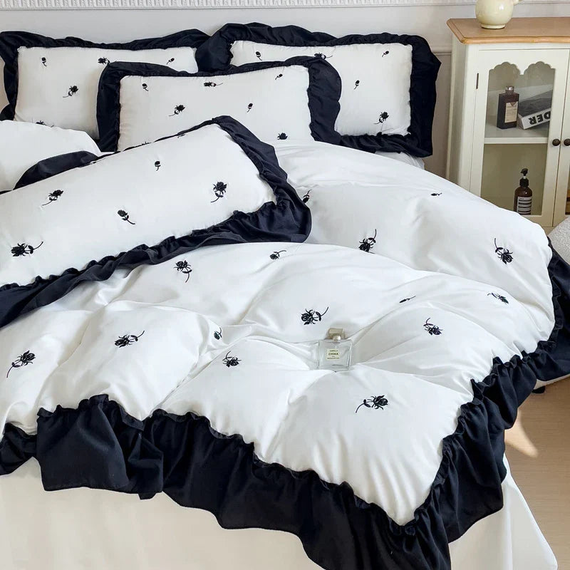 Rose Lace Cotton Bedding