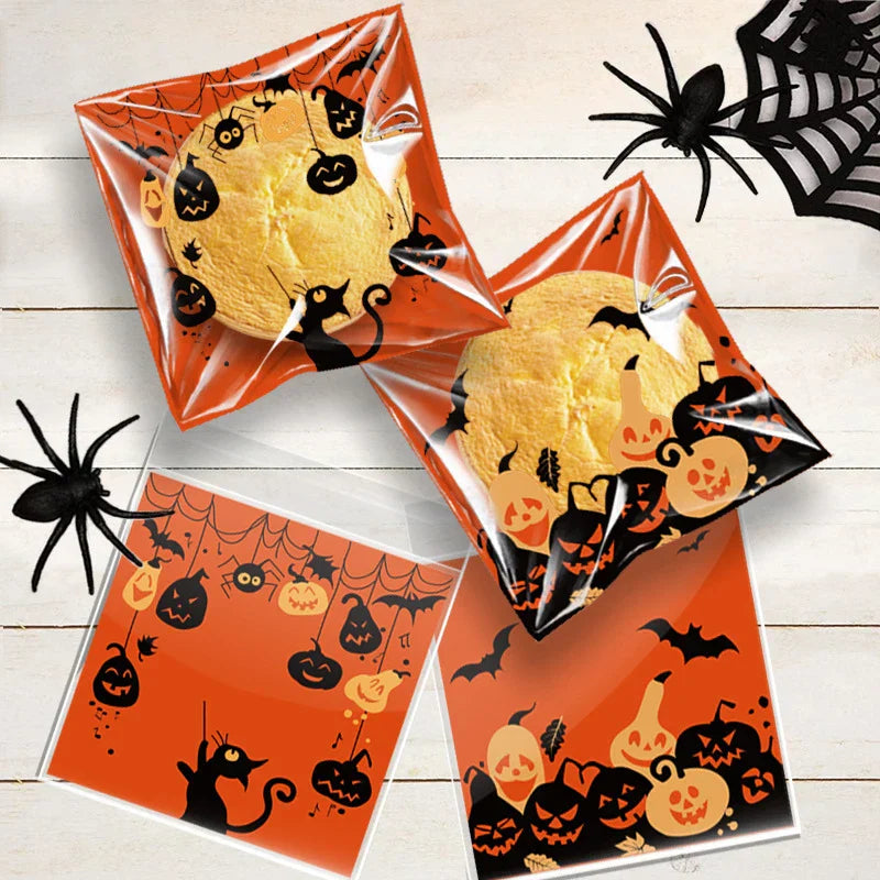DecorBites™ Halloween Biscuits Packaging Bags 100PCS - Kitchen Pastry Decoration Essentials