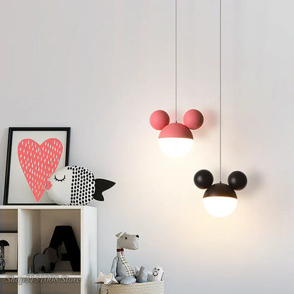Lámpara colgante LED DecorBites™ con diseño de dibujos animados para niños, ideal para el cuidado de la vista con Mickey y la Princesa Mickey.