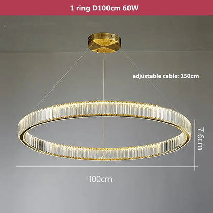 Lámpara de araña LED de cristal DecorBites™: Iluminación colgante moderna de acero para una decoración de vestíbulo lujosa