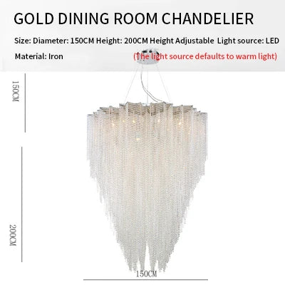DecorBites™ Crystal Tassel Pendant Light: Italian Postmodern Luxury for Bedroom & Restaurant
